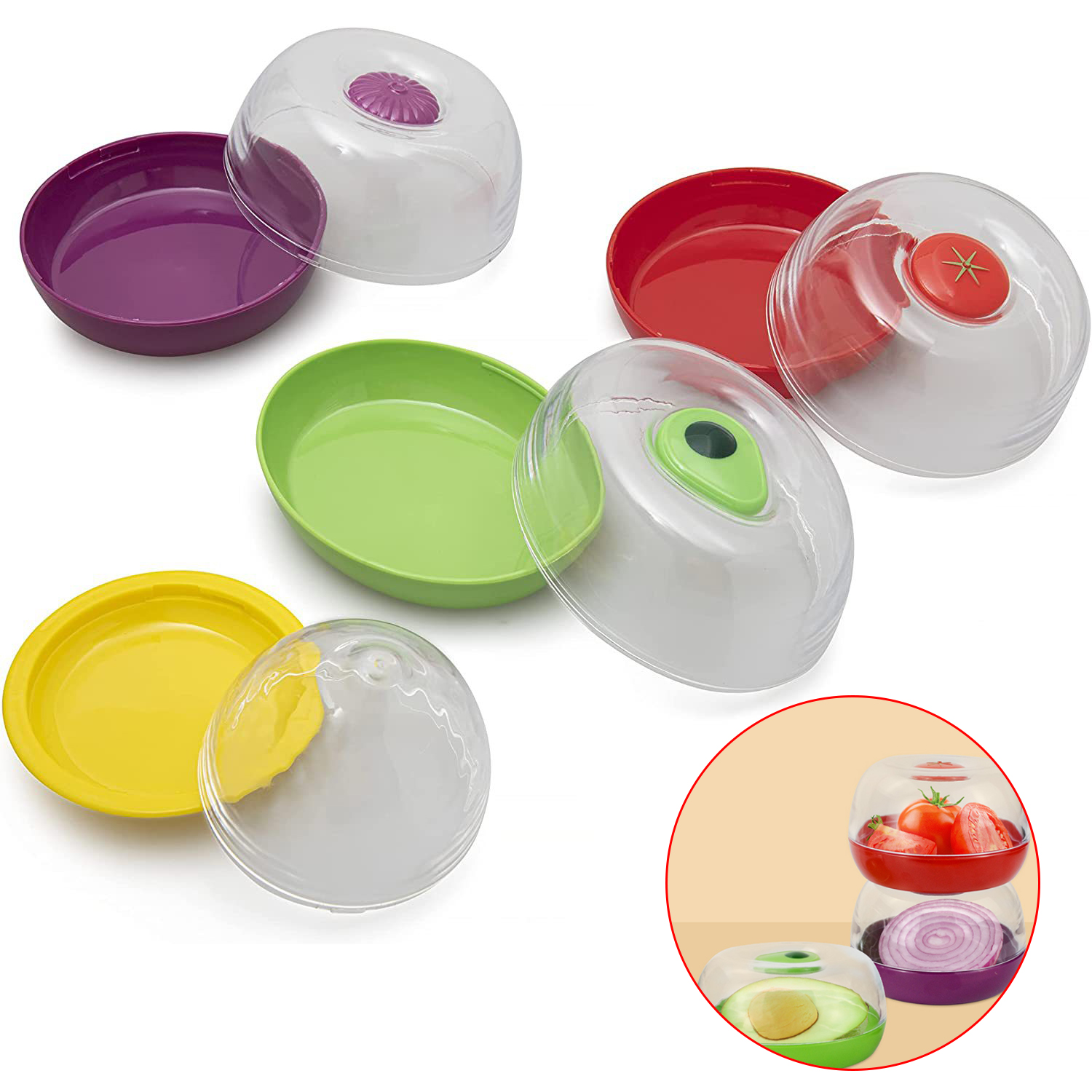 Airtight Food Containers Avocado Tomatoes Onion Buy Airtight, Fruit Vegetable Containers
