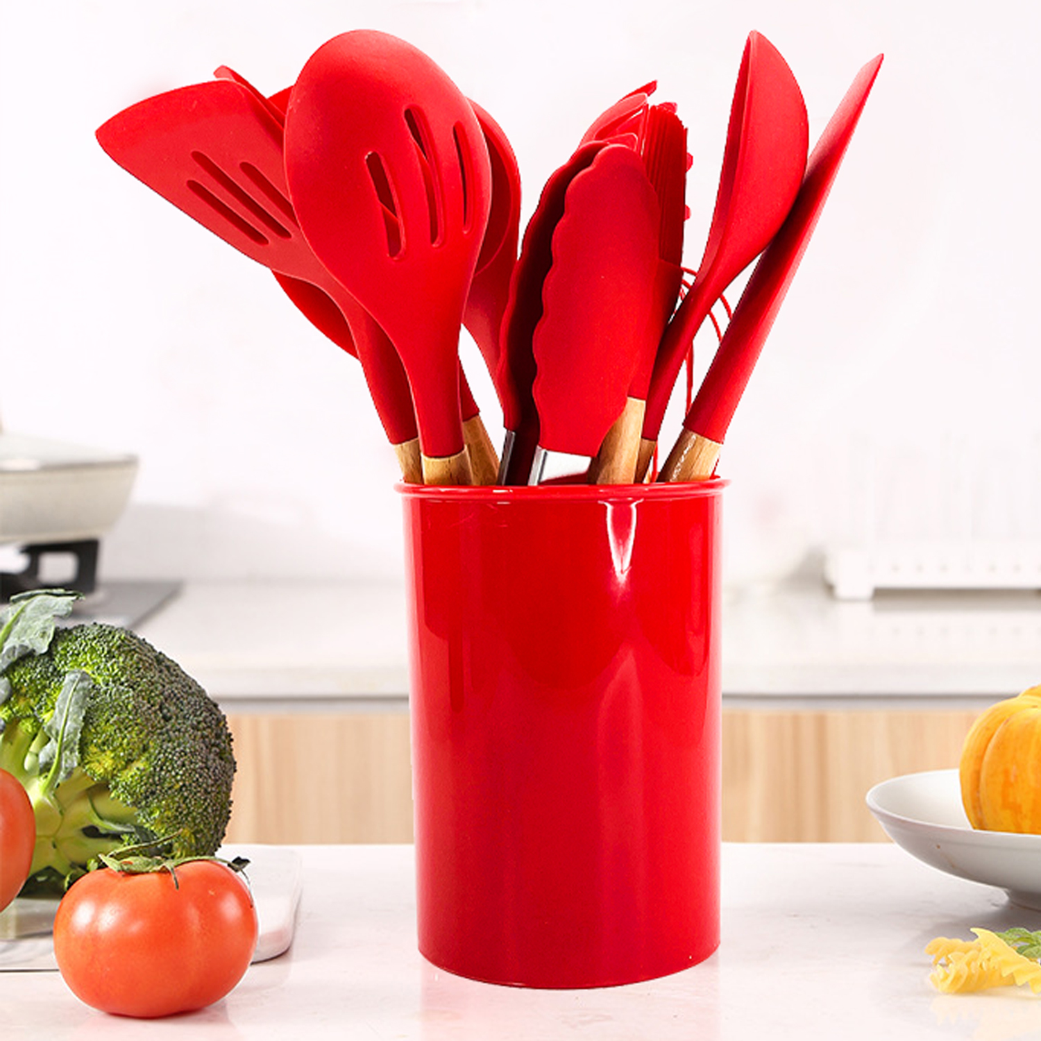 12 Pieces In 1 Set Silicone Kitchen Accessories Cooking Tools Kitchenware Silicone Kitchen