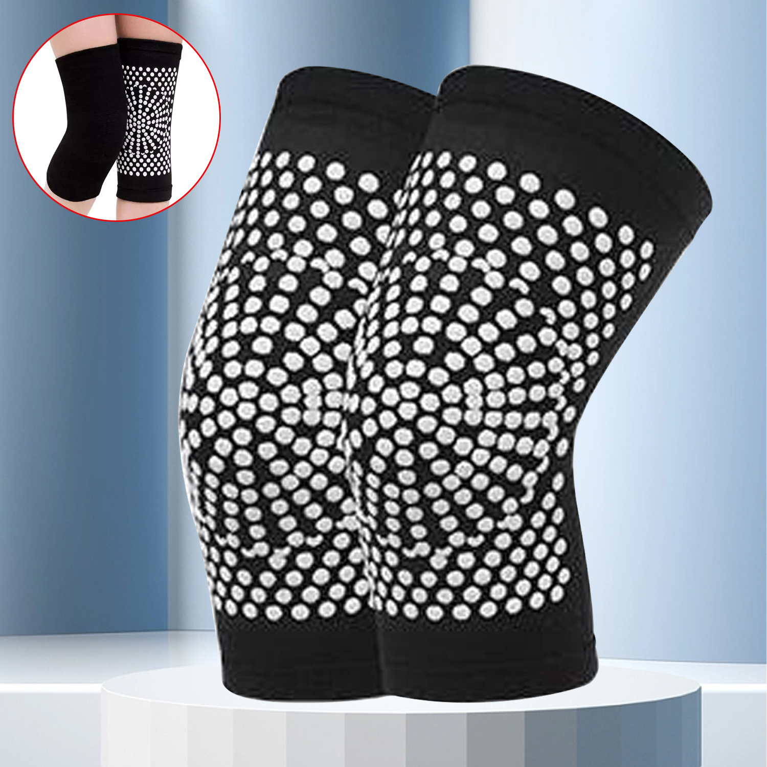 Buy 1 And Get 1 Free Original Knee Warmers Pair | (4pcs) Size Adjustable Warm Knee Pads main image 1