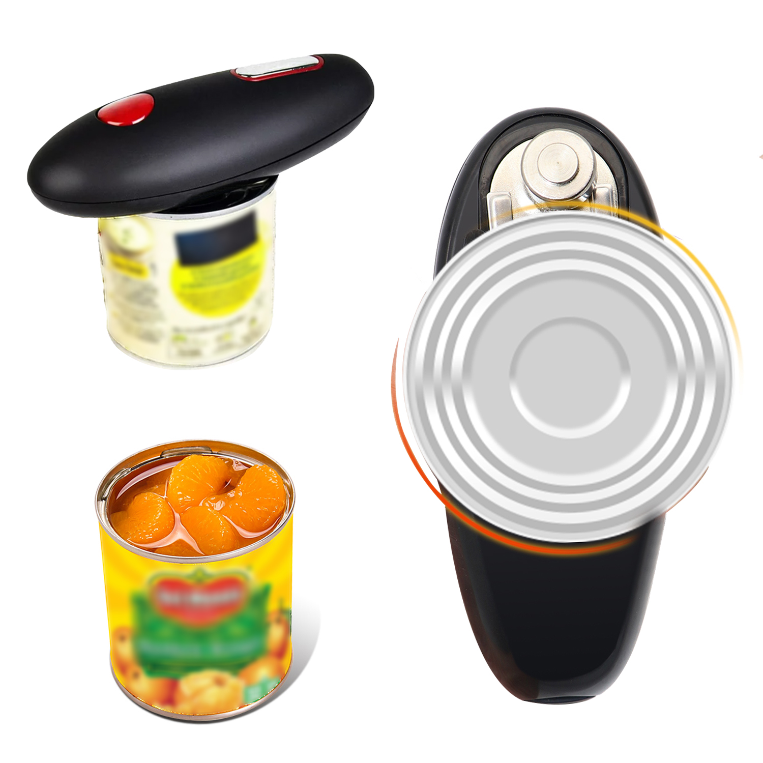 Electric Can Opener Automatic Bottle Opener Jar Can Tin Touch No Sharp