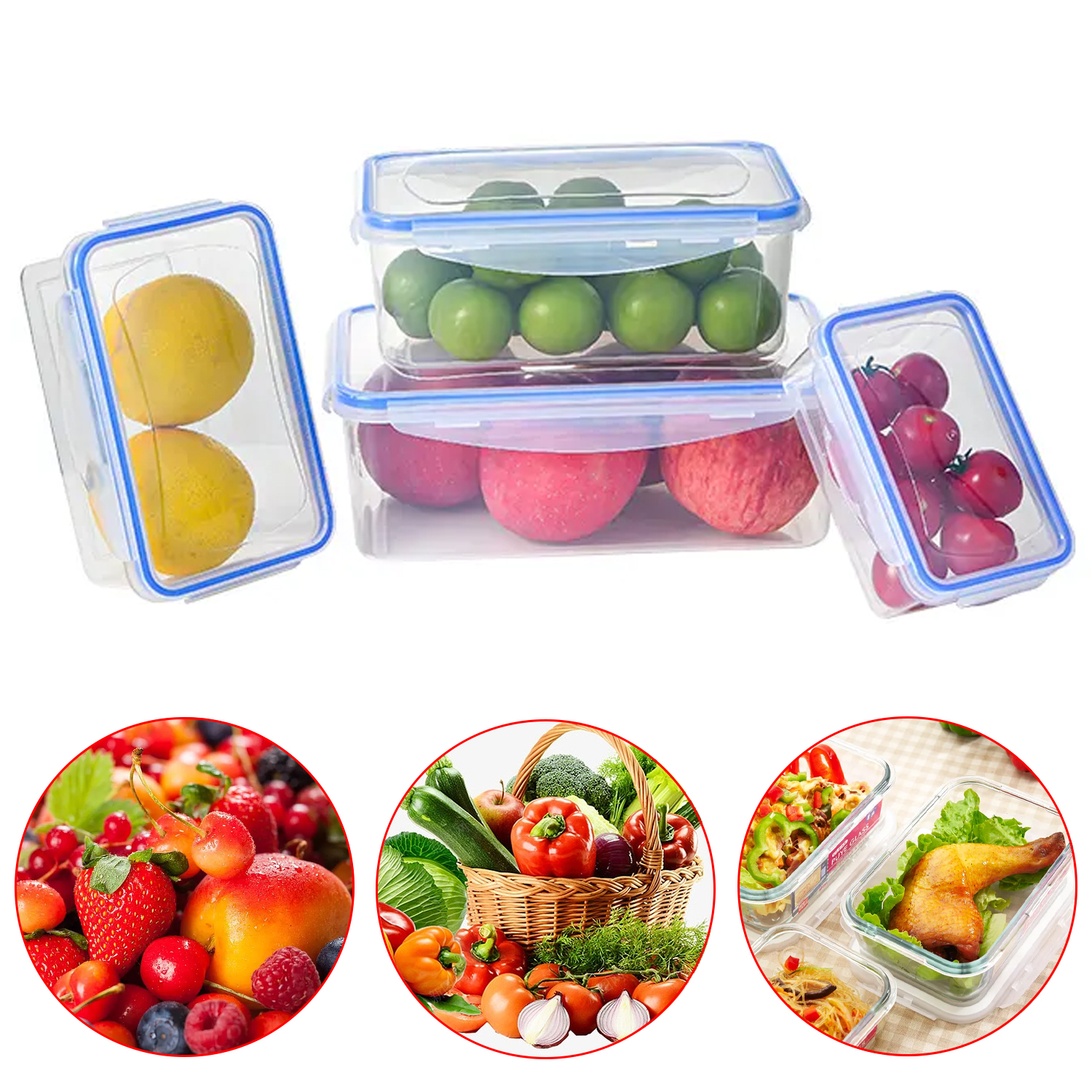 Food Storage Containers With Lids Airtight Food Storage Refrigerator