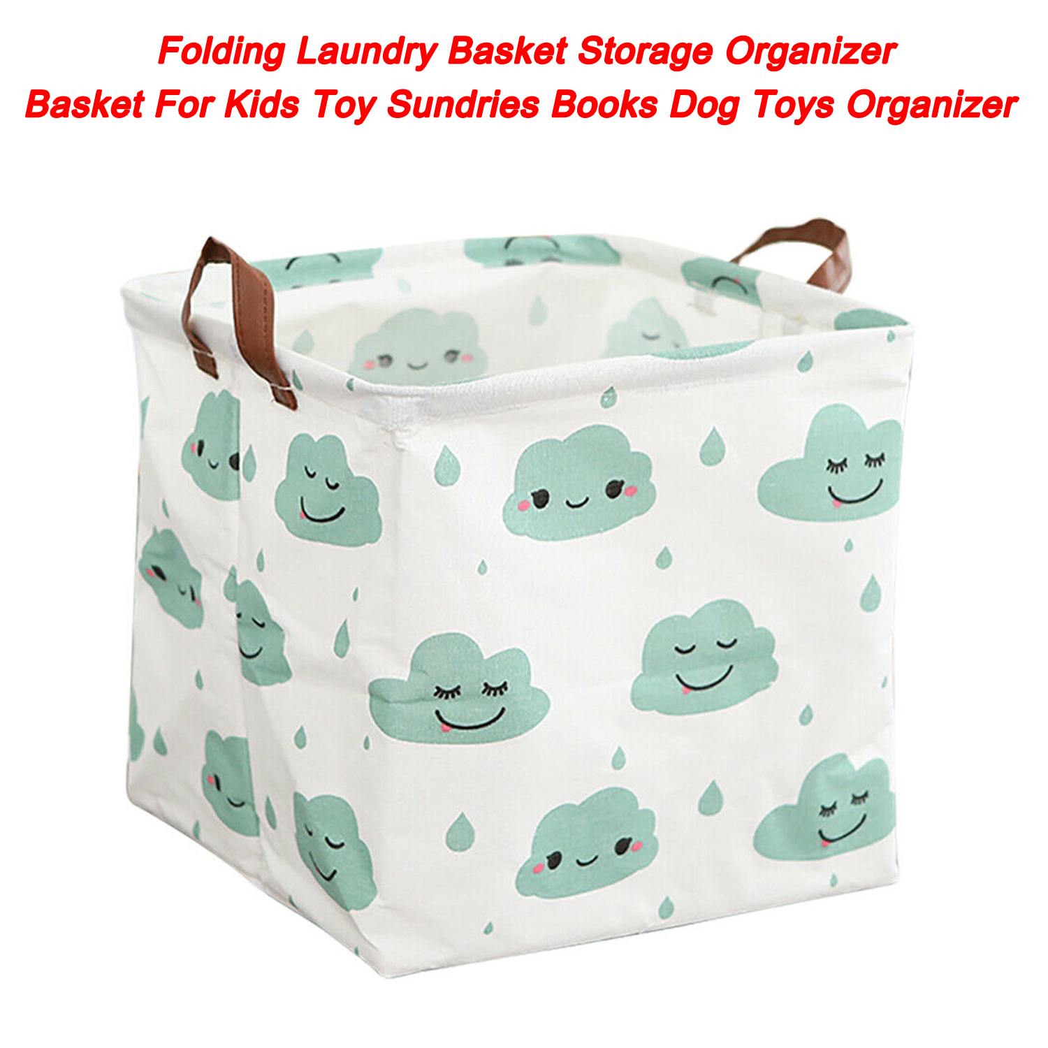 Folding Laundry Basket Storage Organizer Basket For Kids Toy Sundries