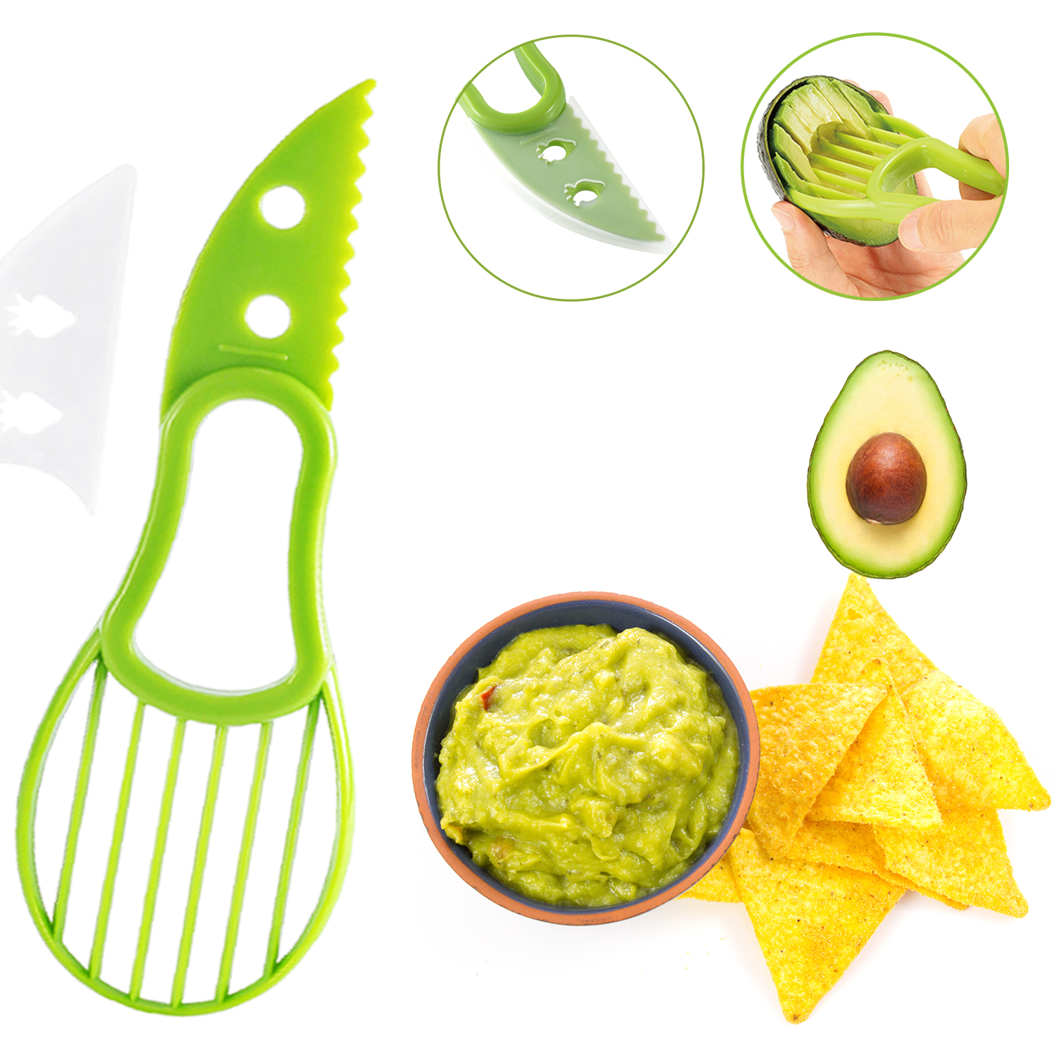 5-in-1 Multi-functional Avocado Tool Set | Avocado Keeper, Cutter