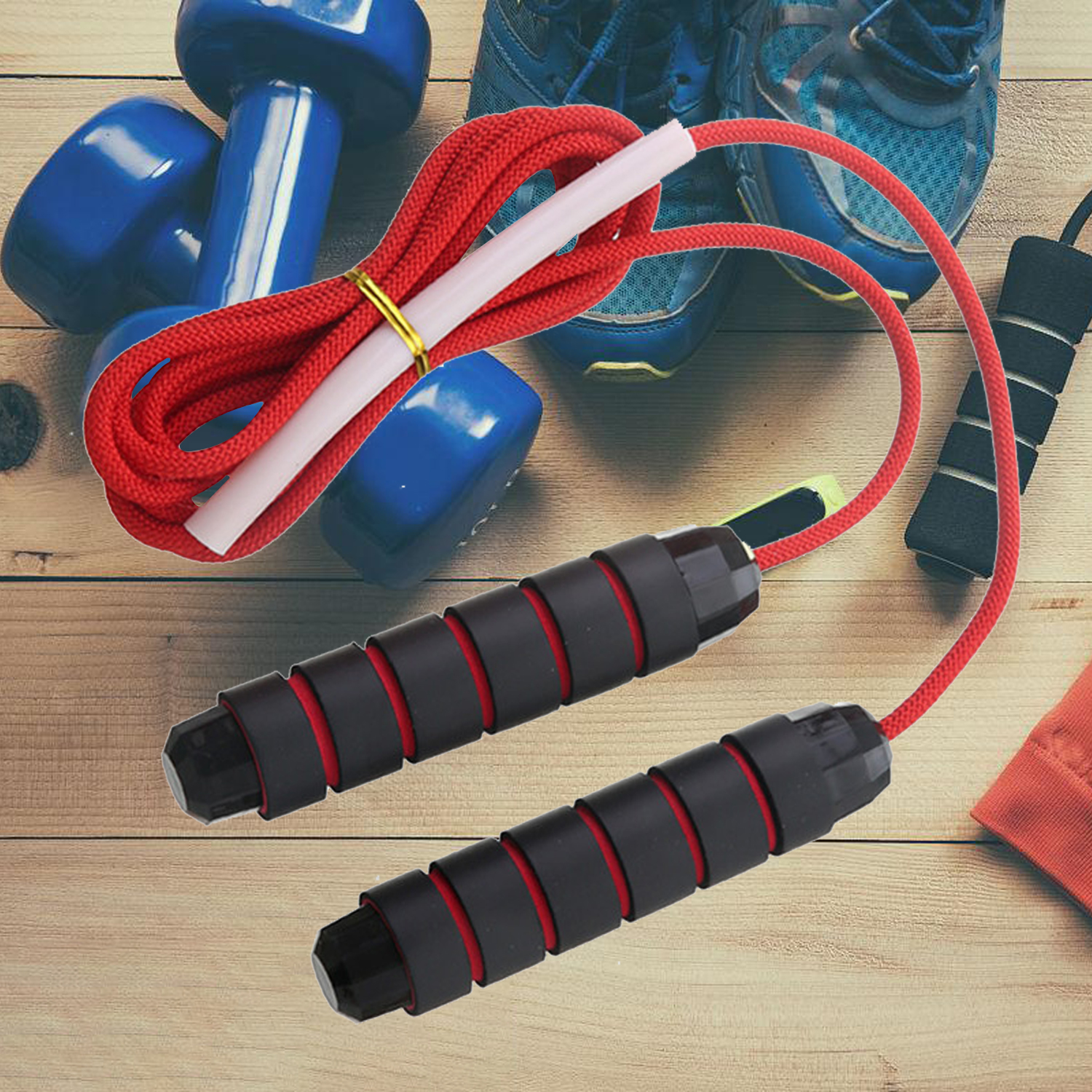 Adjustable 3M Length 6MM Diameter Nylon Weaving Cotton Wire Jump