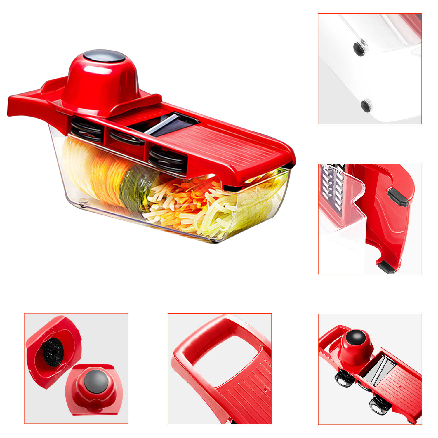 Multifunctional Vegetable Slicer, Kitchen Food Slicer, 6in1 Vegetable