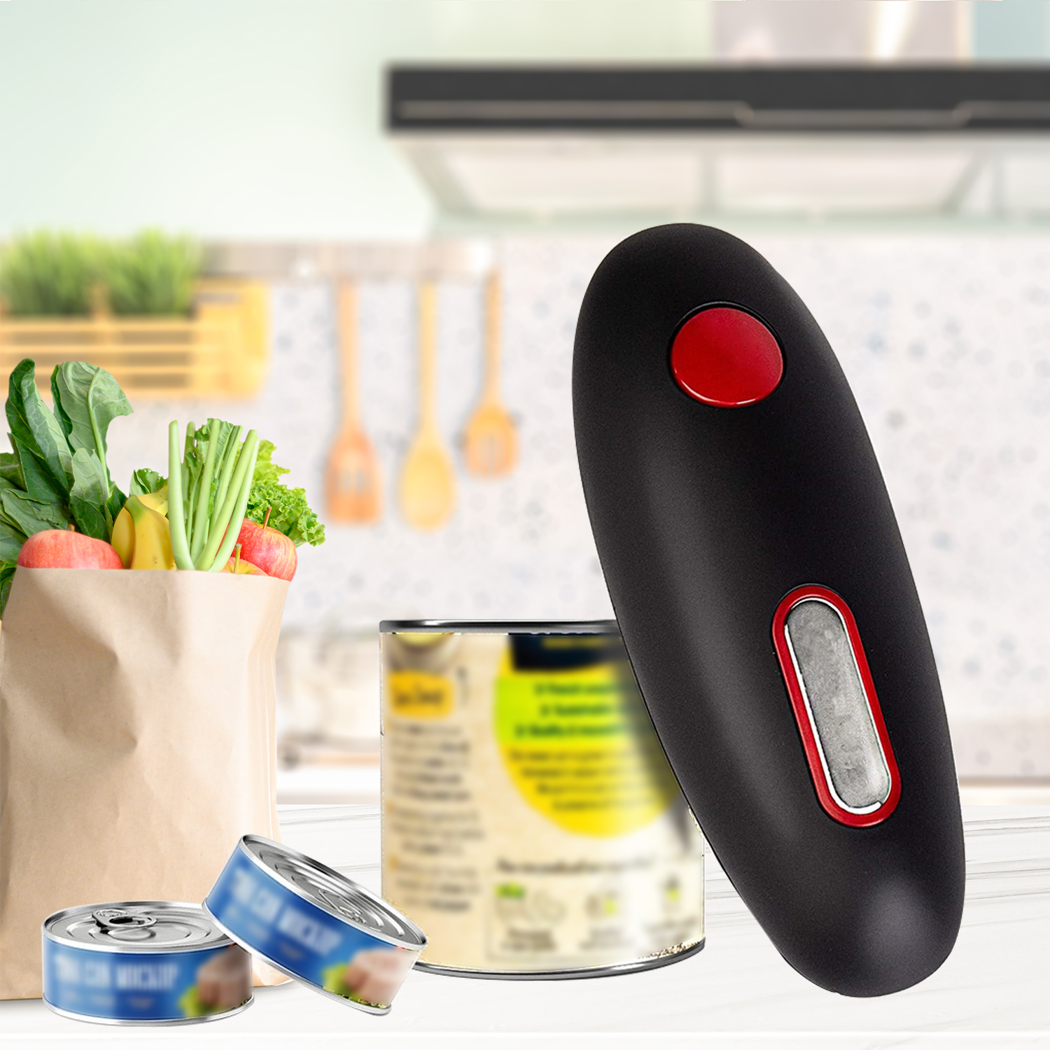 Electric Can Opener Automatic Bottle Opener Jar Can Tin Touch No Sharp Edges Handheld Jar