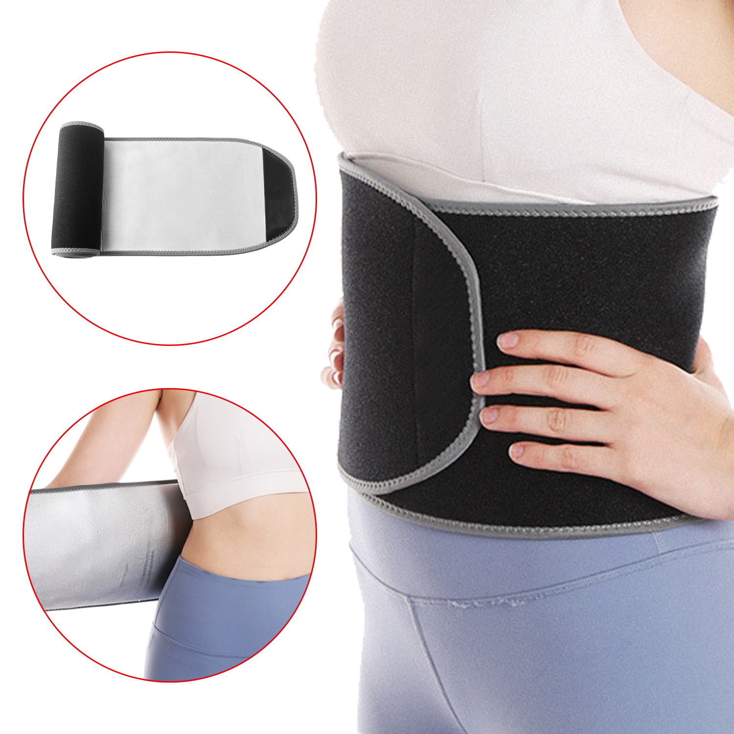 Silver Ion Sweating Belt Men And Women Fat Burning Thin Belly Sweating